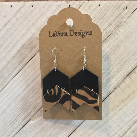 Genuine Leather Earrings - Picture 1 of 2